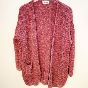 Adora Super Soft Burgundy Cardigan Sz S
